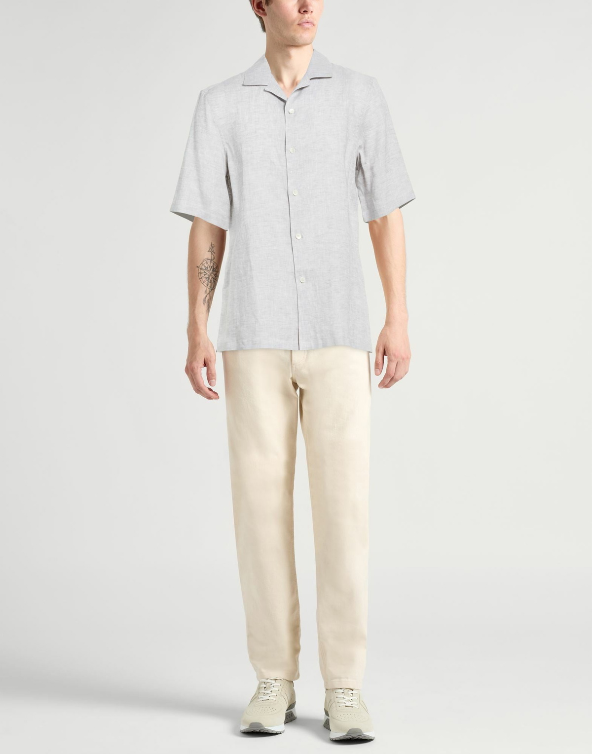 Brunello Cucinelli Mens Shirt Light in Grey