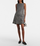 Ganni Belted pinstripe minidress