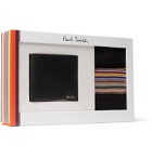 Paul Smith - Leather Wallet and Cotton-Blend Socks Gift Set - Black
