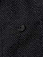 Anderson & Sheppard - Herringbone Wool Jacket - Blue