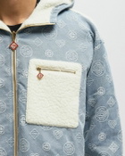 Casablanca CASHMERE TERRY/ DENIM REVERSIBLE JACKET Blue Mens Denim Jacket