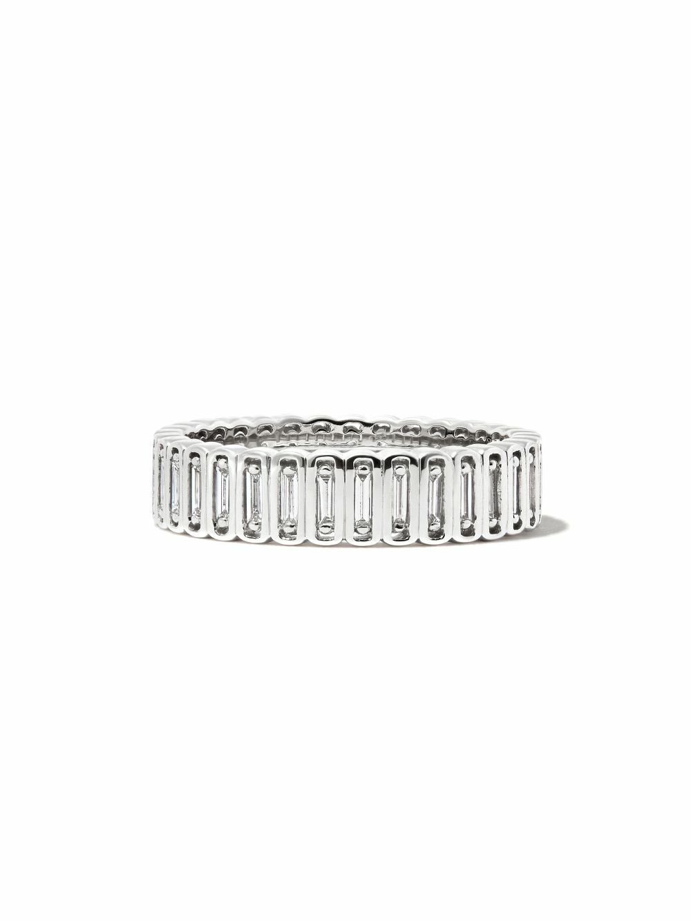 Suzanne Kalan 18kt White Gold Inlay Diamond Eternity Band Ring