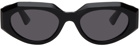 Bottega Veneta Black Oval Sunglasses