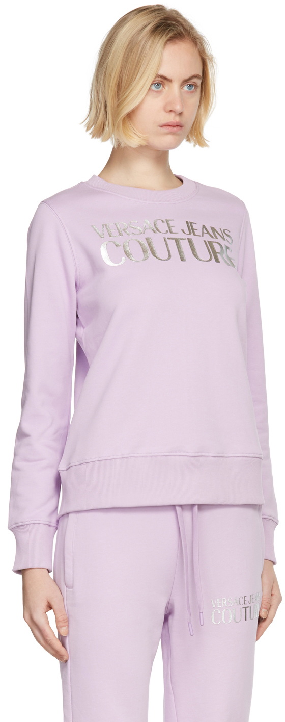 Versace Jeans Couture Purple Logo Sweatshirt Versace