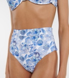 Heidi Klein Cannes printed high-rise bikini bottoms