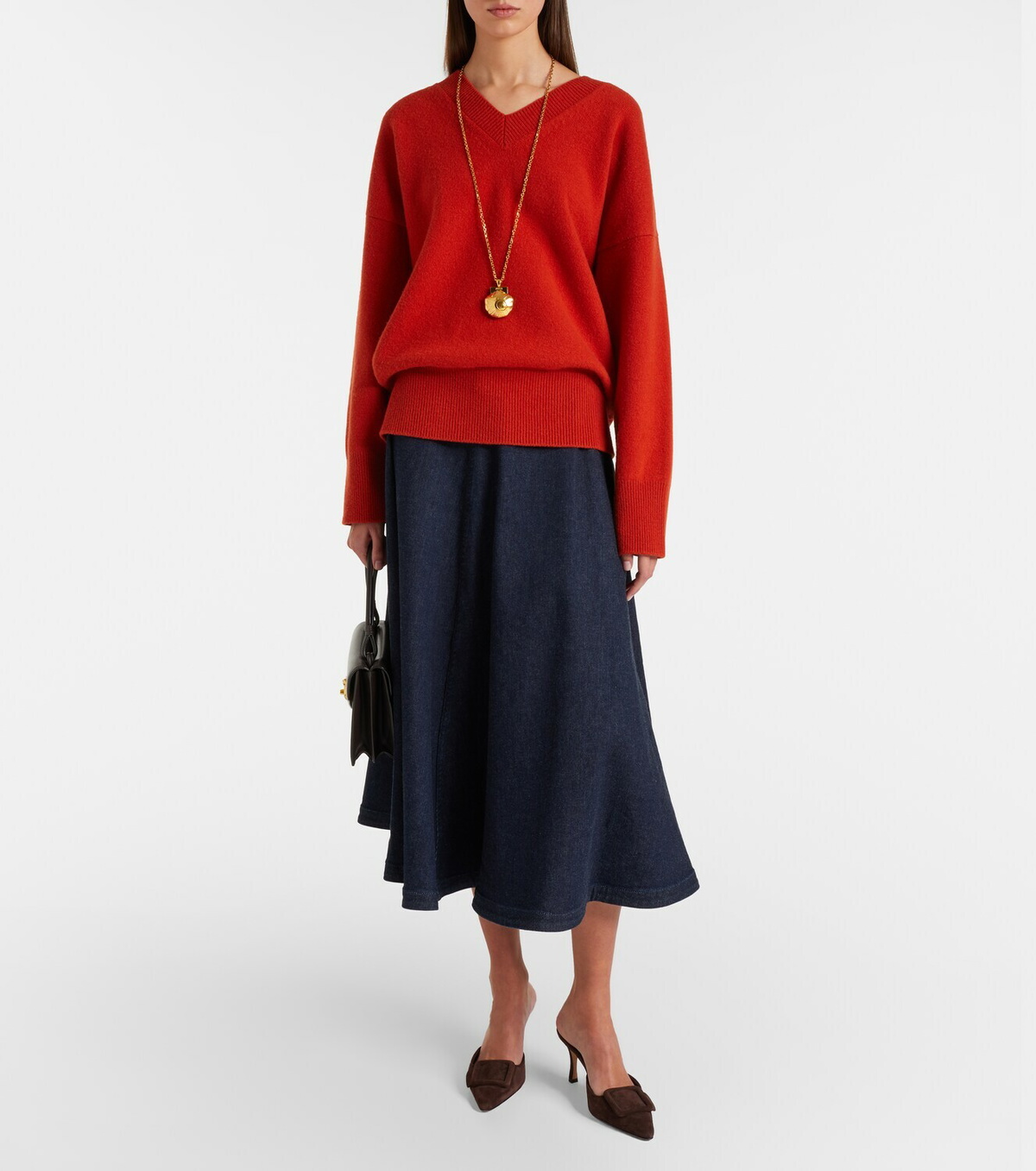 Altuzarra Varda denim midi skirt