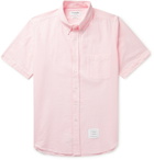 Thom Browne - Button-Down Collar Striped Cotton-Seersucker Shirt - Pink