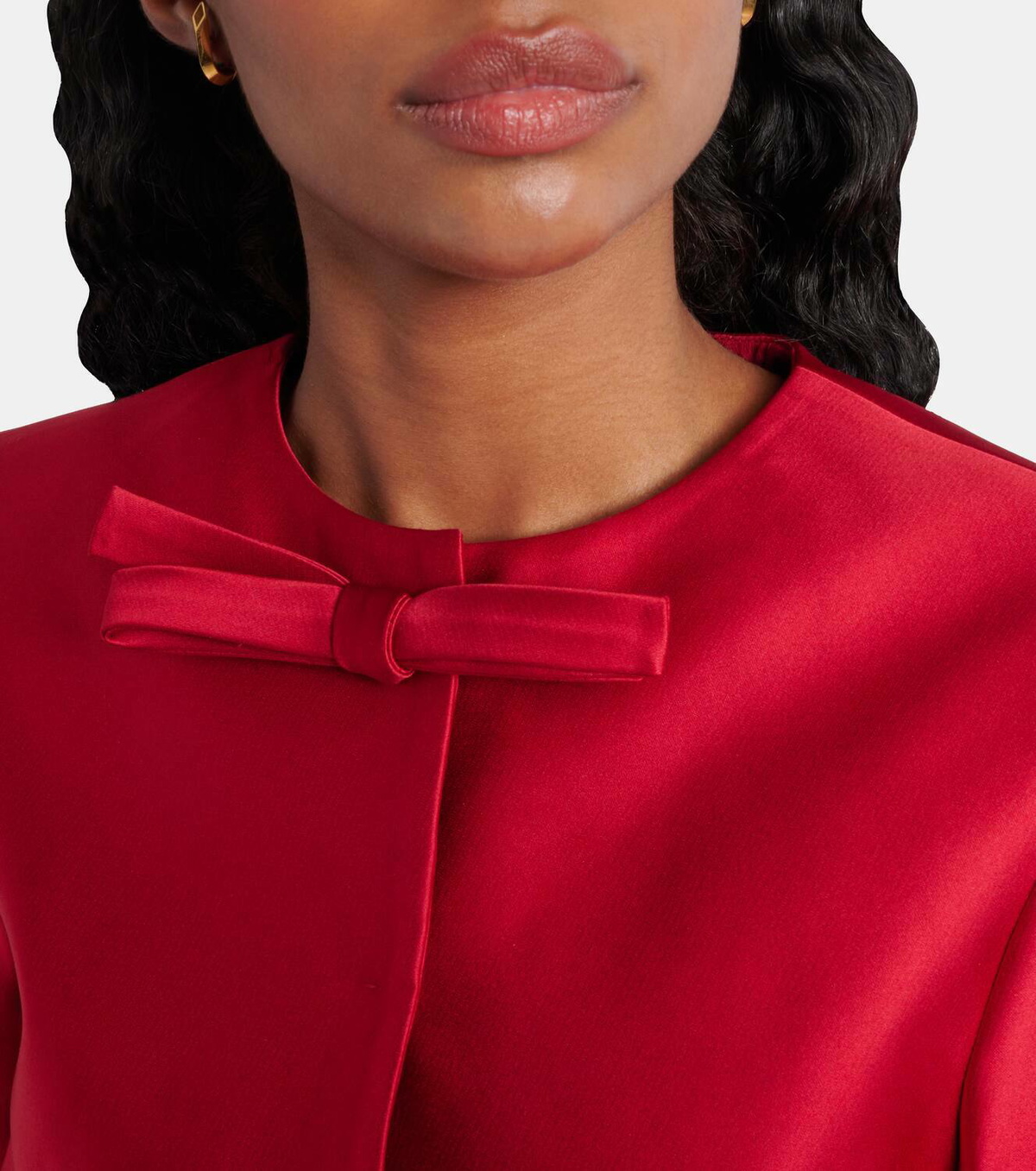 Giambattista Valli Bow-detail satin jacket