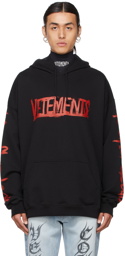 VETEMENTS Black & Red 'World Tour' Logo Hoodie