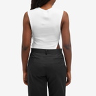 ST. Agni Women's Organic Cotton Cut Out Tank Top in White