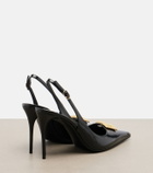 Dolce&Gabbana Lollo DG patent leather slingback pumps