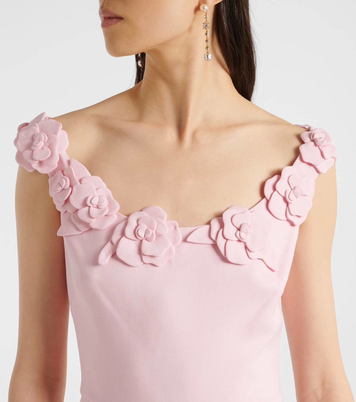 Valentino Crepe Couture floral midi dress