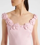 Valentino Crepe Couture floral midi dress