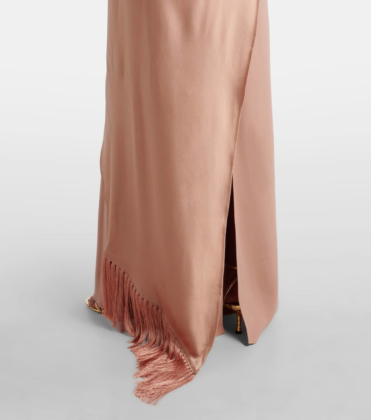 Taller Marmo Mounia caped crêpe cady gown