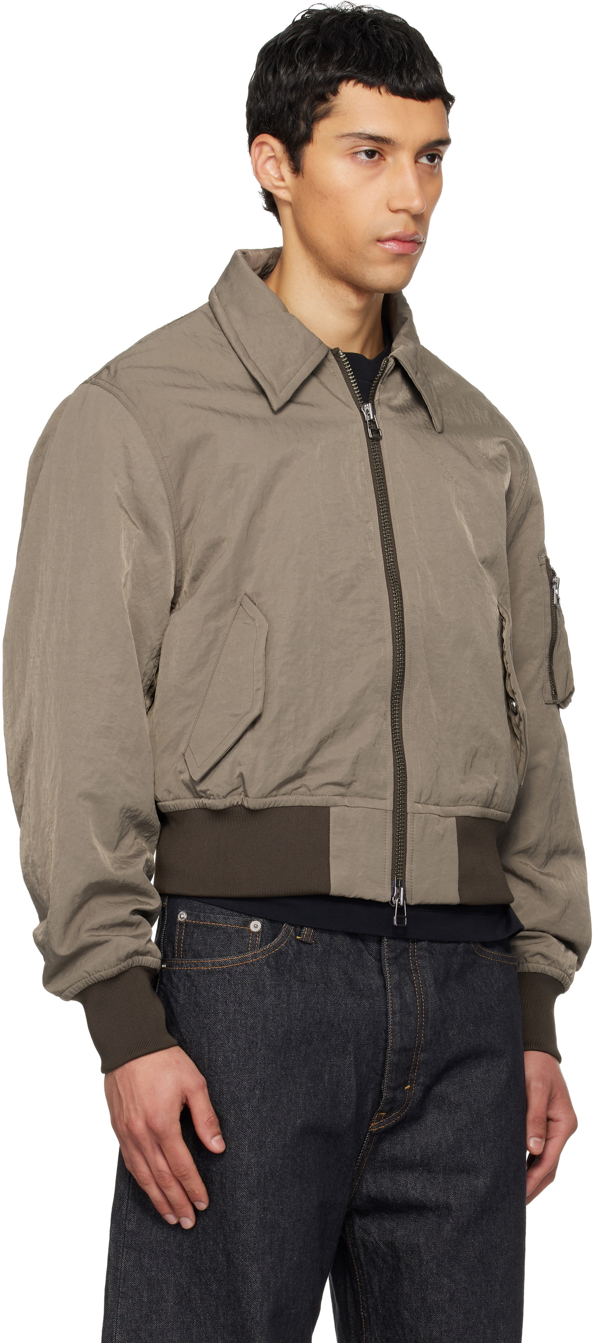 HOPE Brown Camp Bomber Jacket