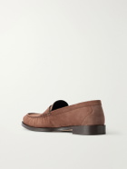 Brunello Cucinelli - Suede Penny Loafers - Brown