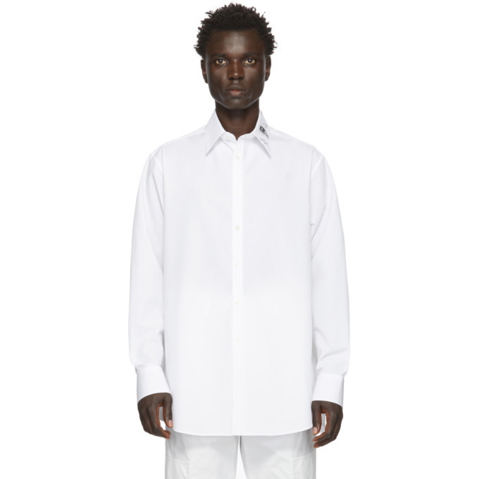 Photo: Valentino White Graphic Collar Shirt