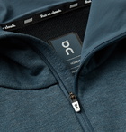 On - Melangé Jersey Half-Zip Hoodie - Blue