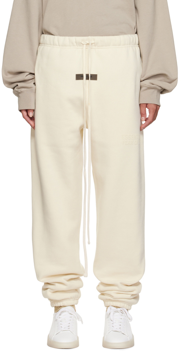 Fear of God ESSENTIALS Off-White Drawstring Lounge Pants Fear Of God ...