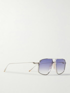 Jacques Marie Mage - Jagger Aviator-Style Silver-Tone Sunglasses
