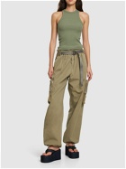 DION LEE - Cotton Blend Wide Pants W/belt Bag