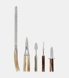 Brunello Cucinelli Horn and stainless steel cutlery set for crudités
