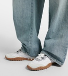Miu Miu Tyre suede-trimmed sneakers