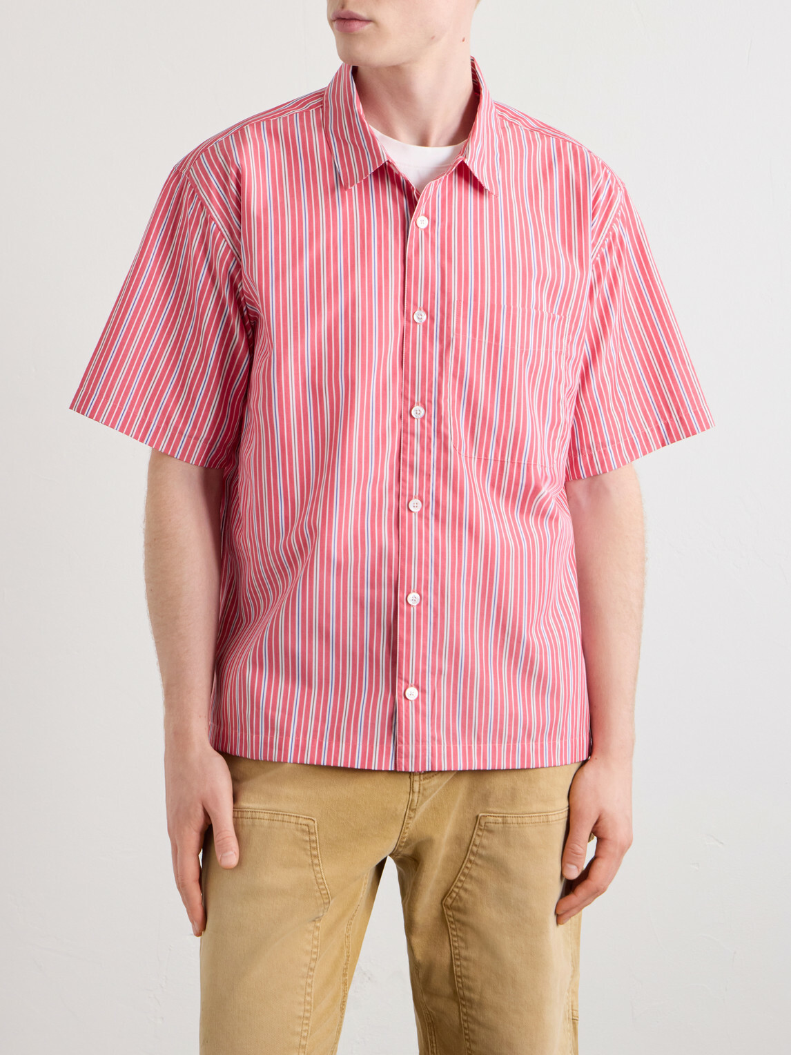 Aimé Leon Dore - Striped Cotton-Poplin Shirt - Red
