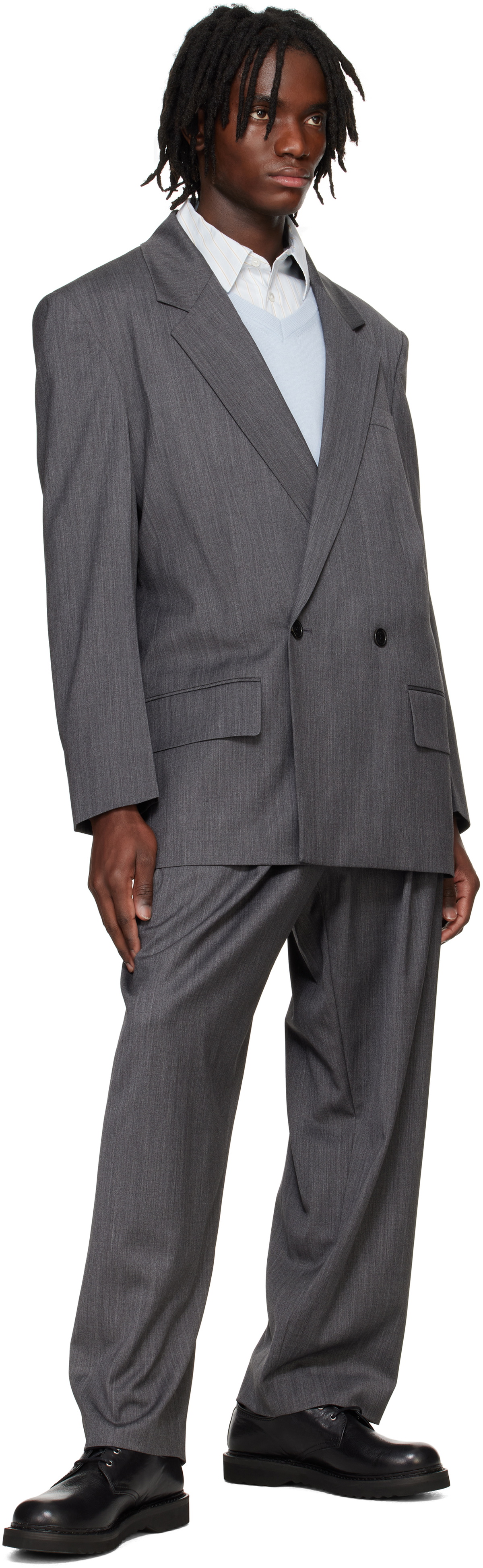 System Gray Wide Trousers