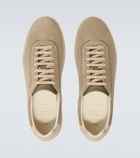Brunello Cucinelli Leather-trimmed suede sneakers