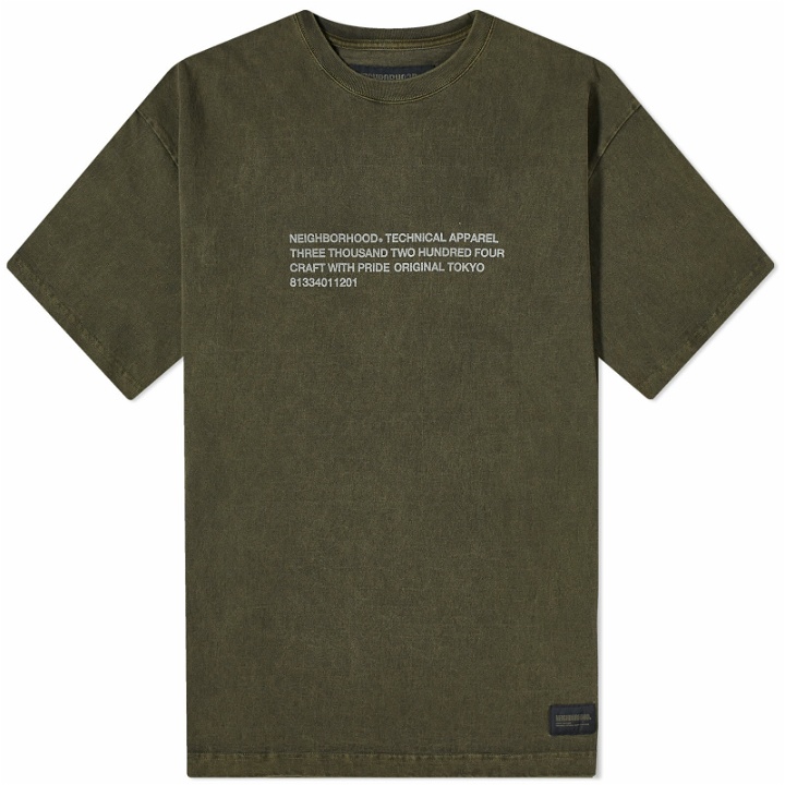 Photo: Neighborhood Men's Pigment Dyed T-Shirt in Olive Drab