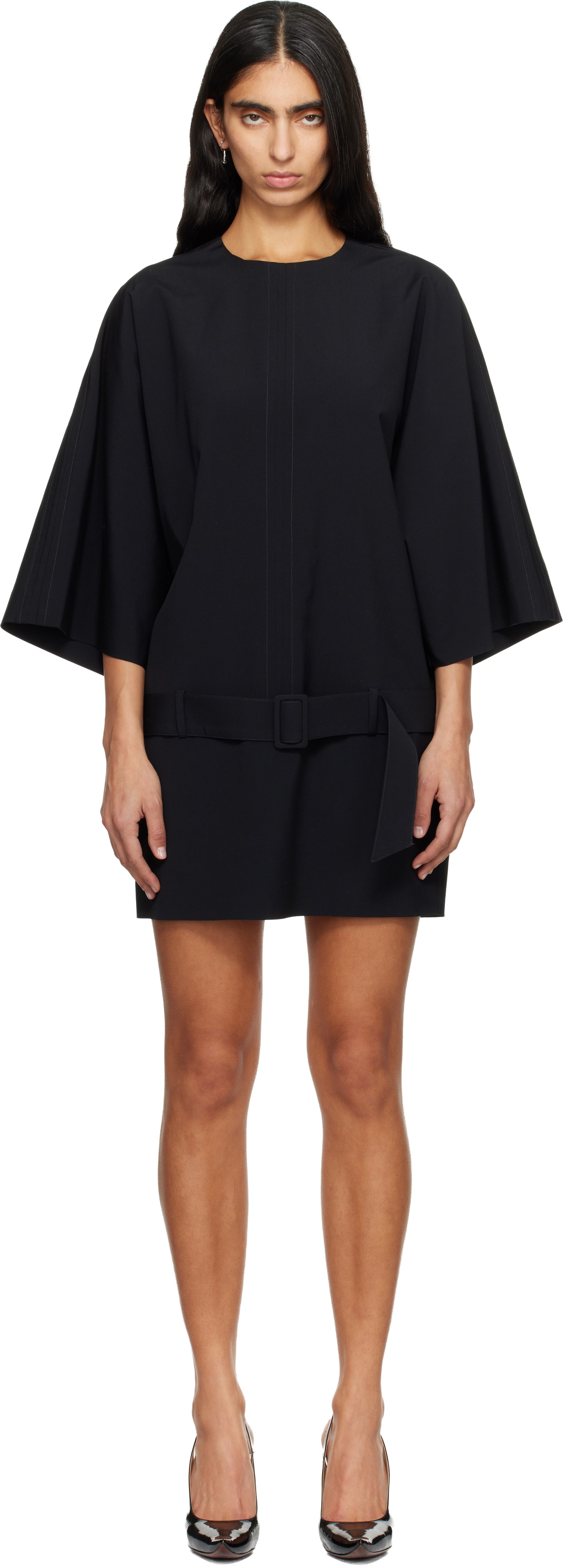 MM6 Maison Margiela Black Belted Minidress