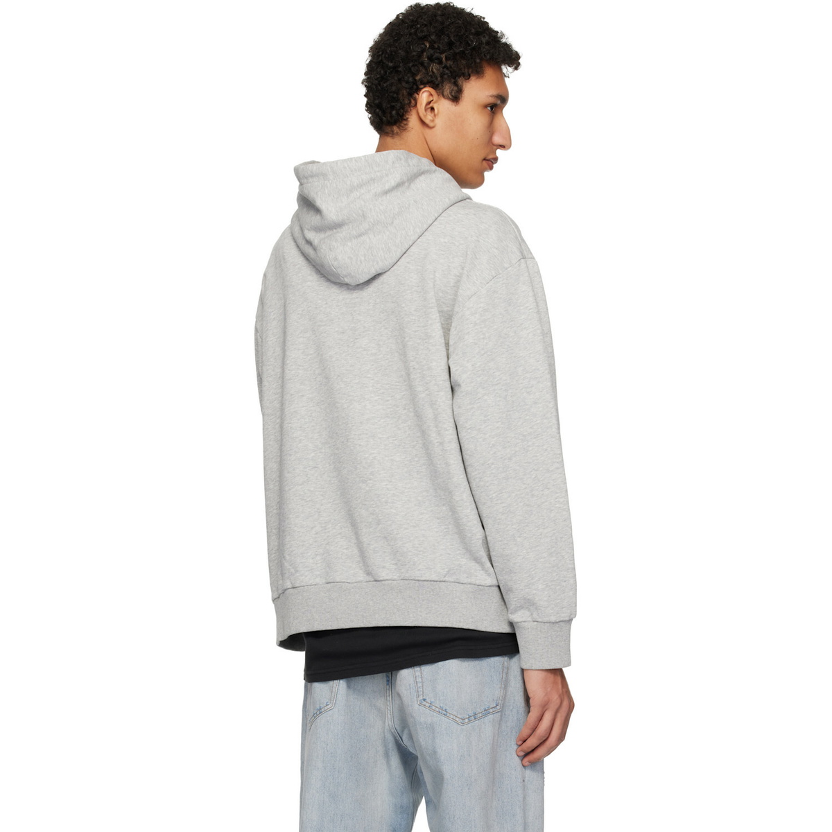 MM6 Maison Margiela Gray Spray Print Hoodie