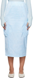 Kijun Blue Drawing Cargo Midi Skirt
