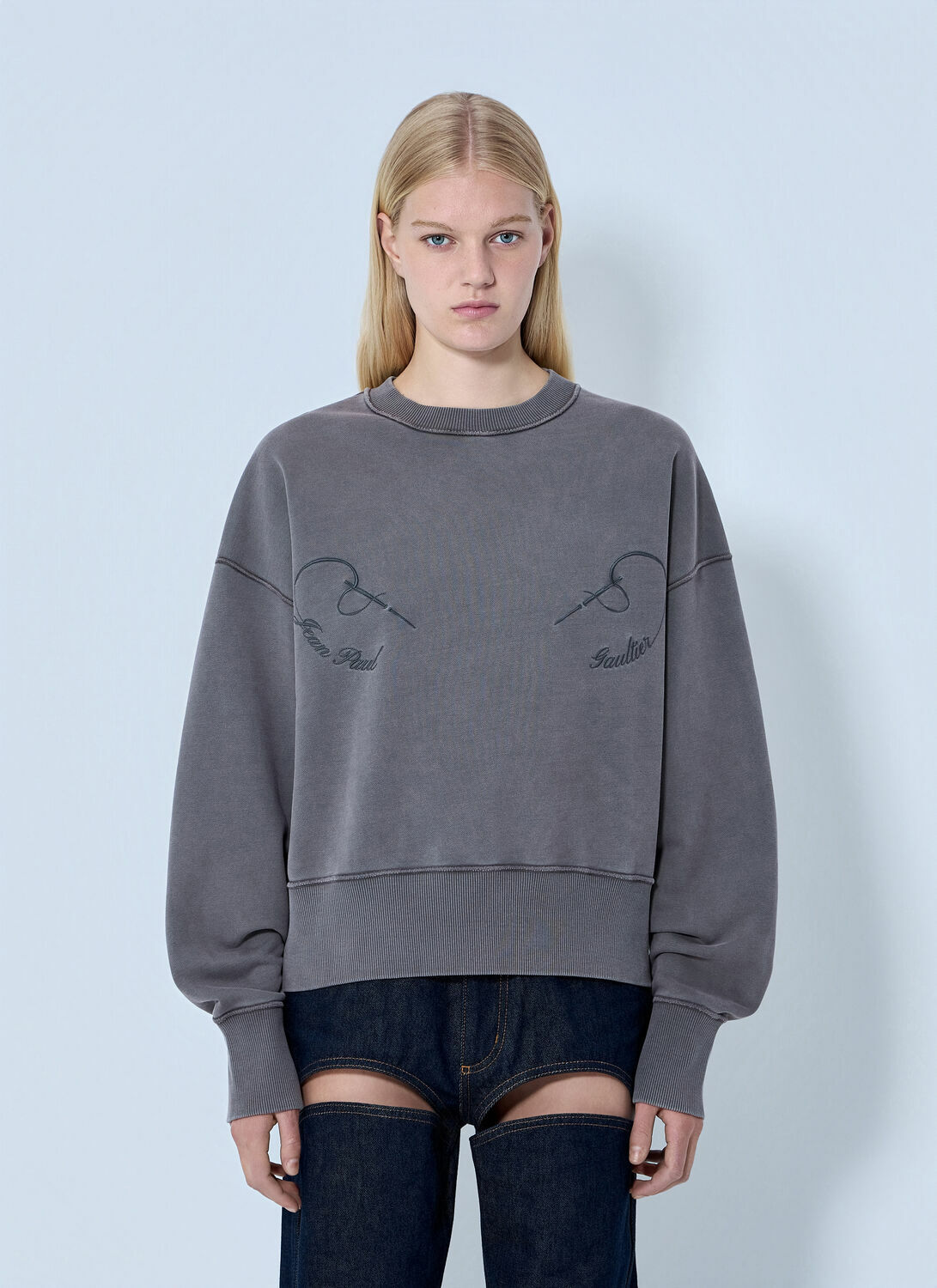 Jean Paul Gaultier Fleece Embroidered Sweatshirt