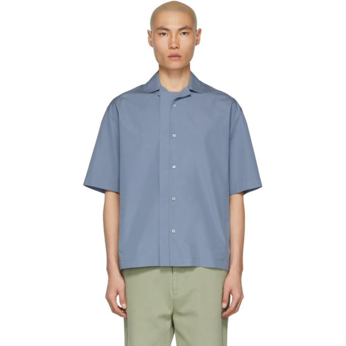 Jil Sander Blue Sintesi Short Sleeve Shirt Jil Sander