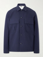 Paul Smith - Cotton-Blend Seersucker Overshirt - Blue