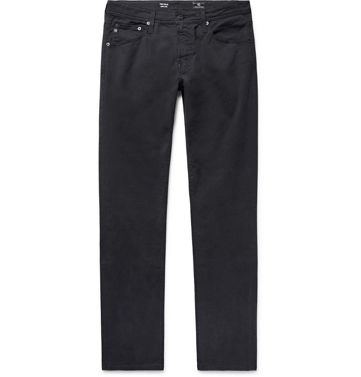Photo: AG Jeans - Tellis Slim-Fit Stretch-Cotton Twill Trousers - Men - Midnight blue