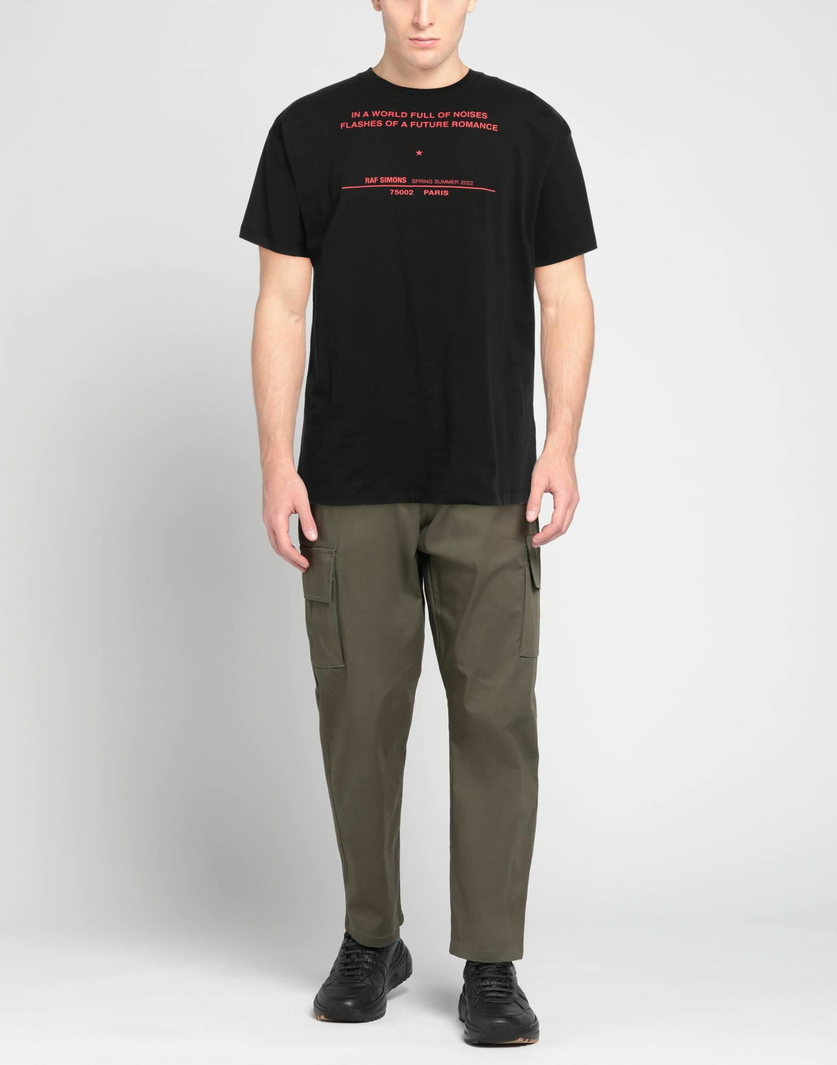 Raf Simons Mens T-shirt in Black