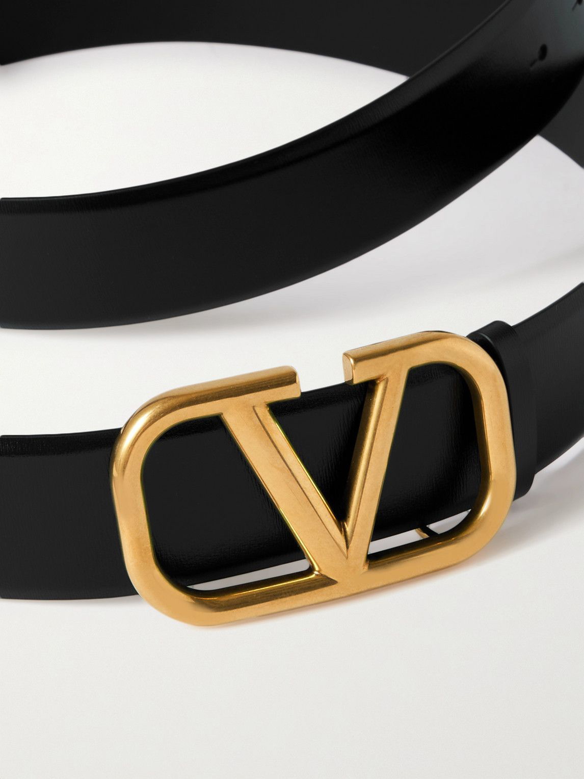 4cm v buckle leather belt - Valentino Garavani - Men | Luisaviaroma