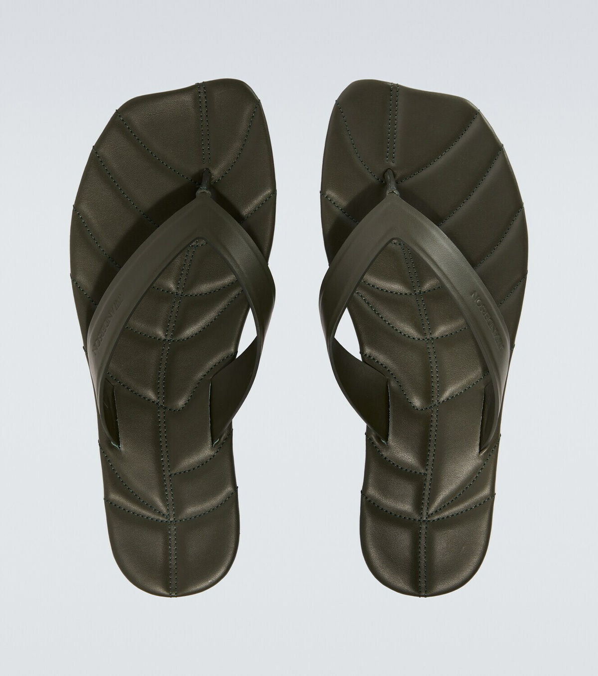 JW Anderson Leaf leather thong sandals