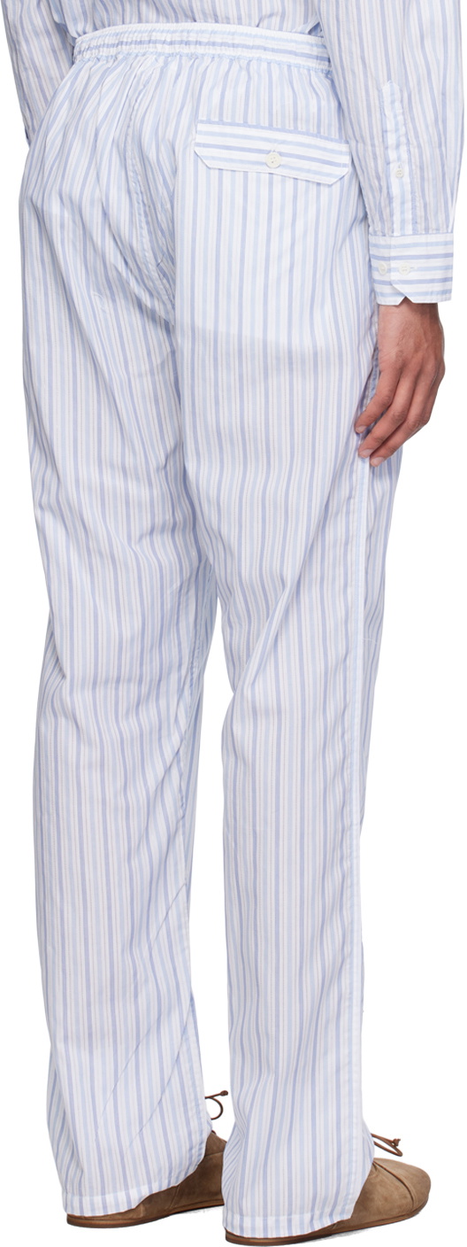 Soulland Blue & White Fadi Trousers
