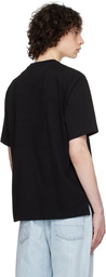 Solid Homme Black Embroidered T-Shirt