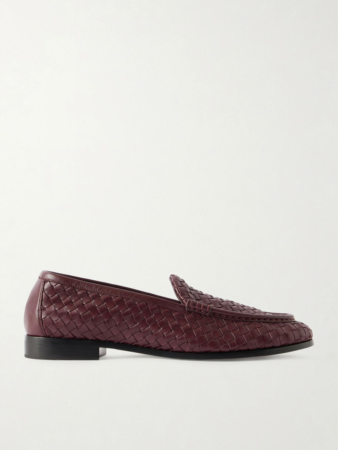 Bottega Veneta - Intrecciato Leather Loafers - Burgundy