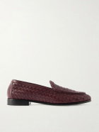 Bottega Veneta - Intrecciato Leather Loafers - Burgundy