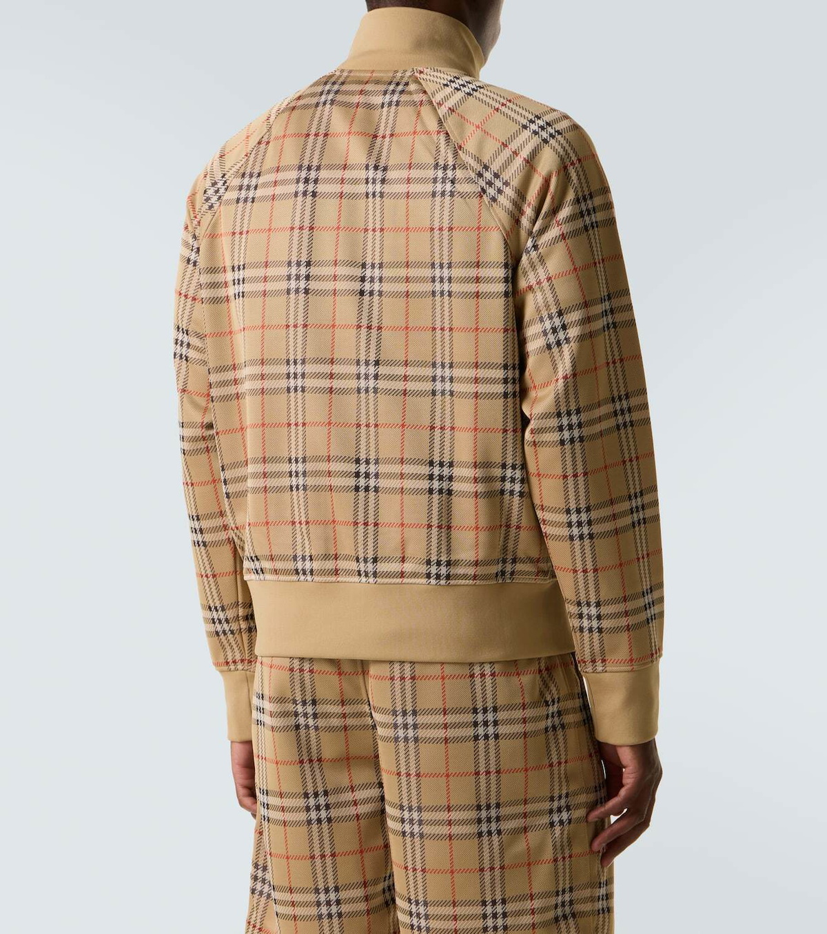 Burberry Burberry Check jersey bomber jacket