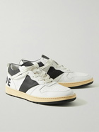 Rhude - Rhecess Colour-Block Distressed Leather Sneakers - White