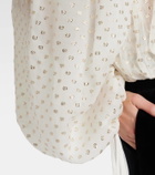 Chloé Polka-dot jacquard silk-blend mousseline top