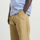 Bound Men's Wide Pleated Cotton Trousers in Camel