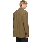 Dries Van Noten Brown Wool Double-Breasted Blazer